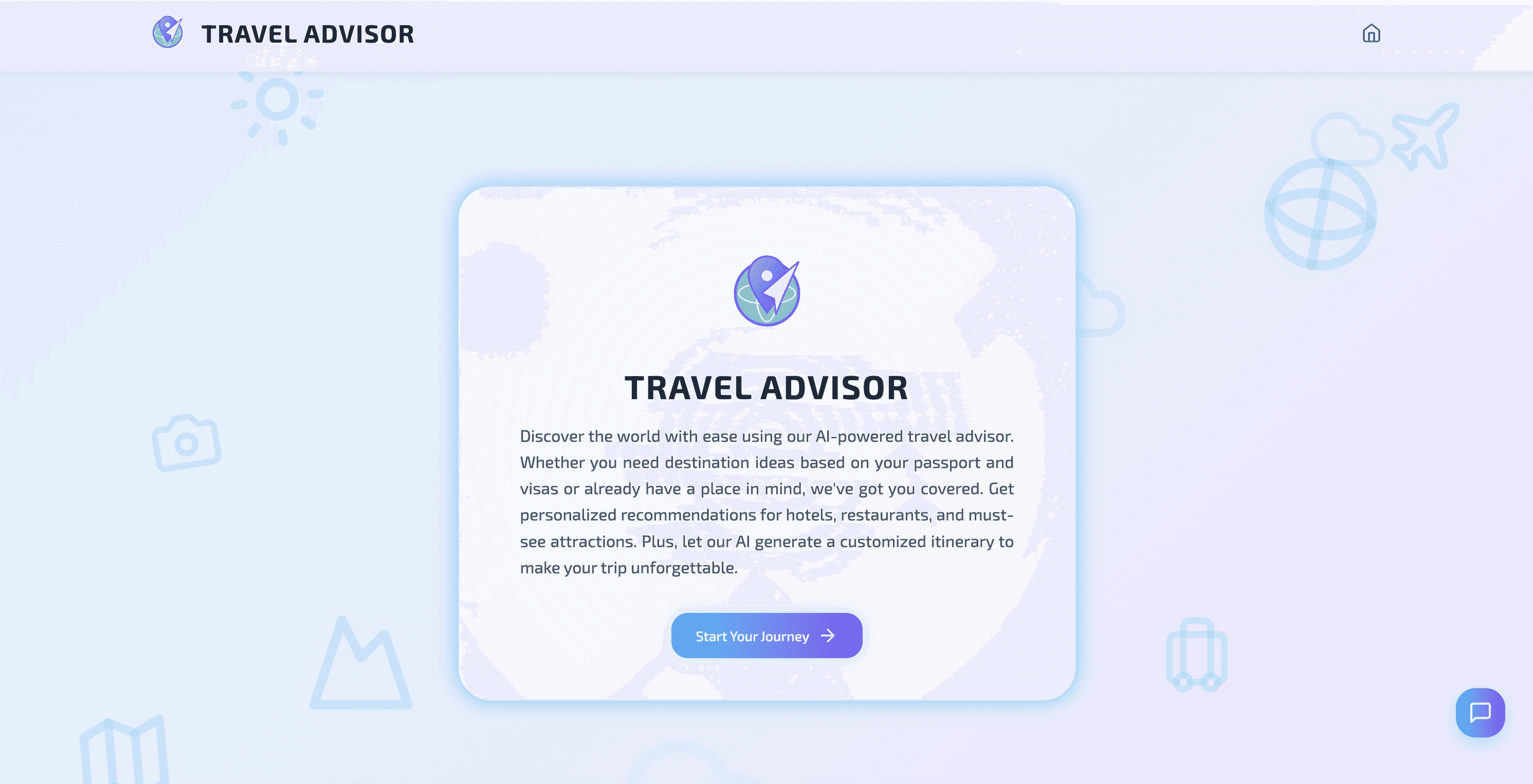 The Travel Advisor results page with hotels, restaurants and attractions